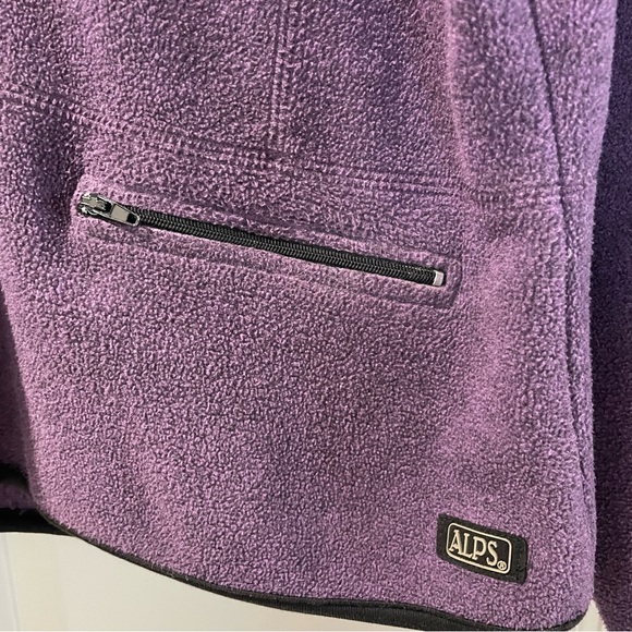 Alps Women’s Full  Zip Fleece Pullover Purple Large Gently Worn Stylish - Picture 7 of 8